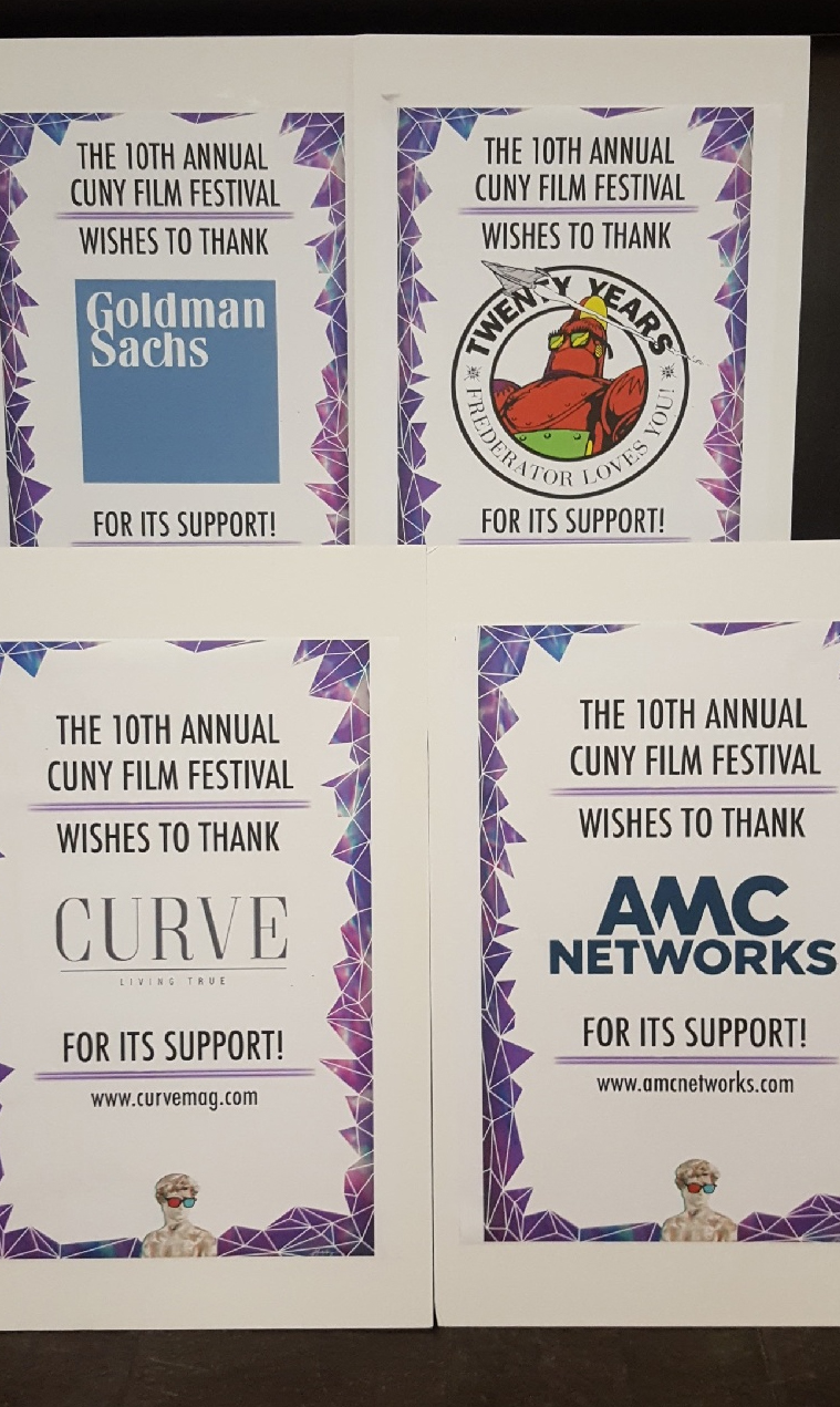 Poster boards for Festival sponsors