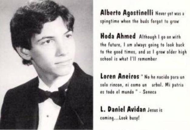 Dan's high school yearbook photo